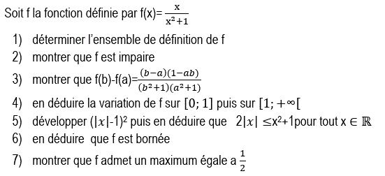 Généralités sur les fonctions: Exercice 5