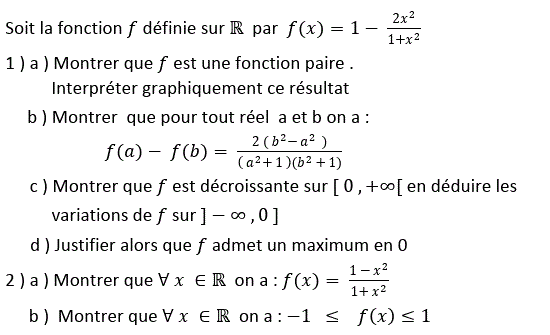 Généralités sur les fonctions: Exercice 12