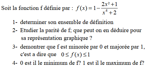 Généralités sur les fonctions: Exercice 20