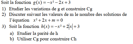 Généralités sur les fonctions: Exercice 8