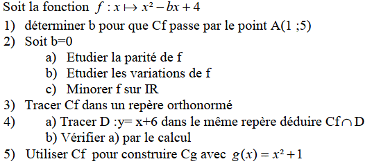 Généralités sur les fonctions: Exercice 18