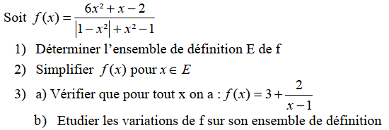 Généralités sur les fonctions: Exercice 7