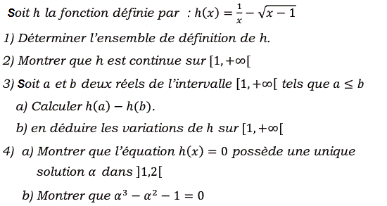 Limites et continuité: Exercice 42