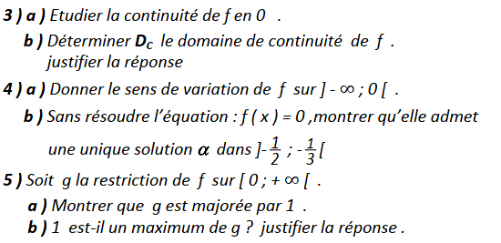 Limites et continuité: Exercice 116