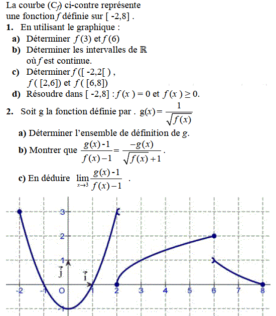 Limites et continuité: Exercice 36