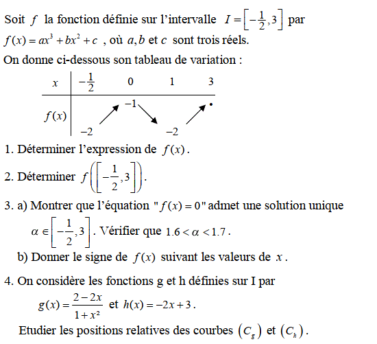 Limites et continuité: Exercice 59