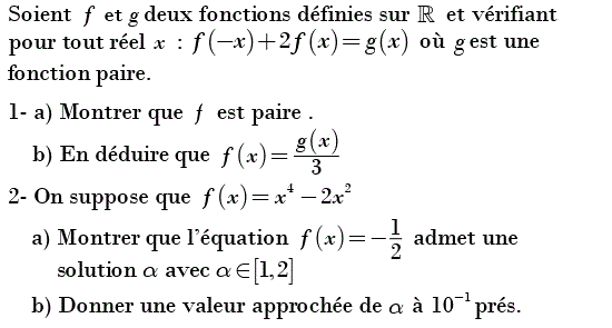 Limites et continuité: Exercice 46