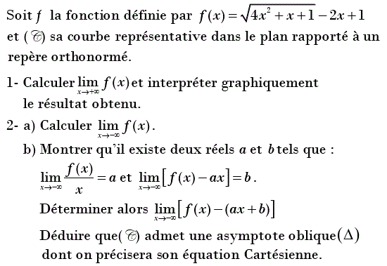 Limites et continuité: Exercice 76