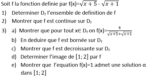 Limites et continuité: Exercice 57