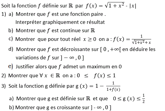 Limites et continuité: Exercice 3