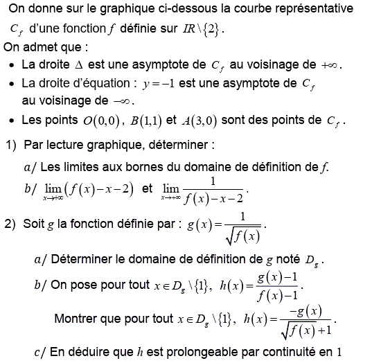 Limites et continuité: Exercice 114