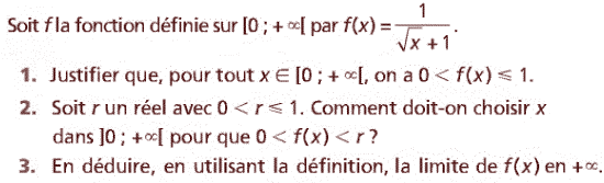 Limites et continuité: Exercice 15