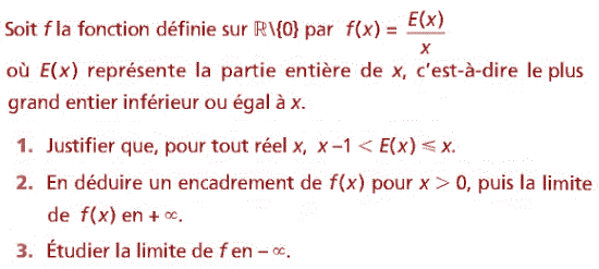 Limites et continuité: Exercice 87