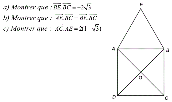 Produit scalaire dans le plan: Exercice 18