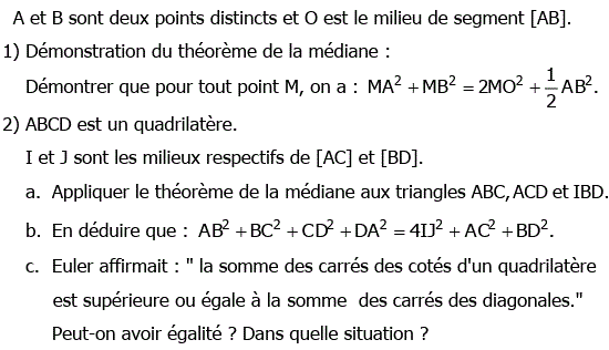 Produit scalaire dans le plan: Exercice 24