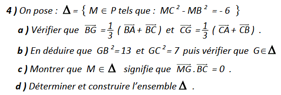 Produit scalaire dans le plan: Exercice 84