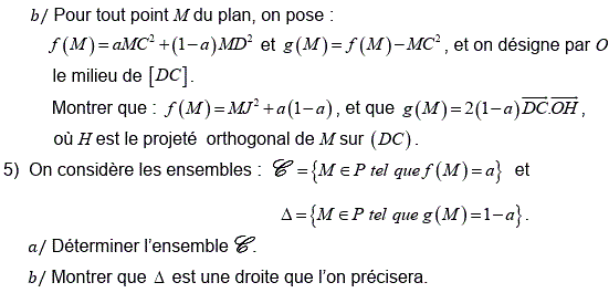 Produit scalaire dans le plan: Exercice 101