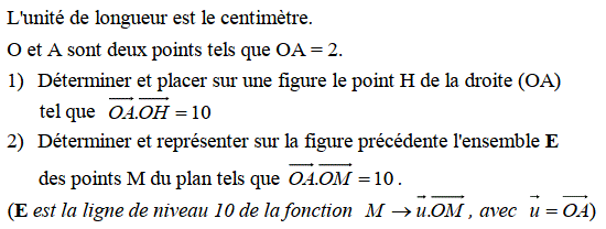 Produit scalaire dans le plan: Exercice 11