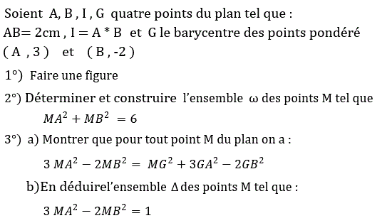Produit scalaire dans le plan: Exercice 38