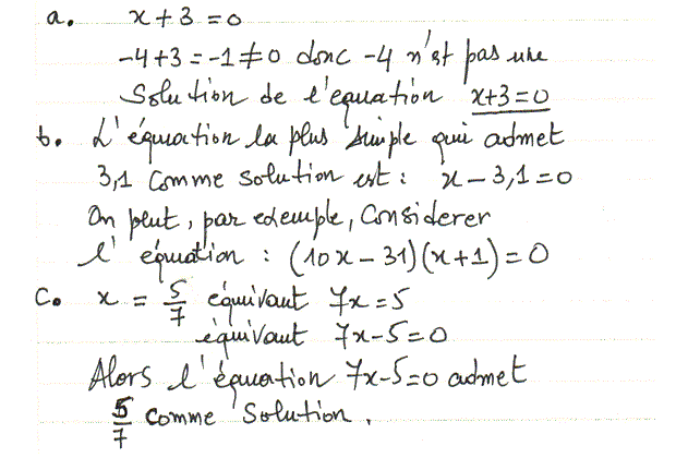 solution de l'exercice n°7