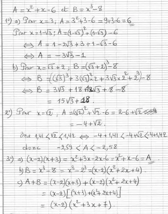 solution de l'exercice n°40