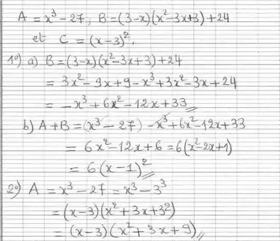 solution de l'exercice n°33