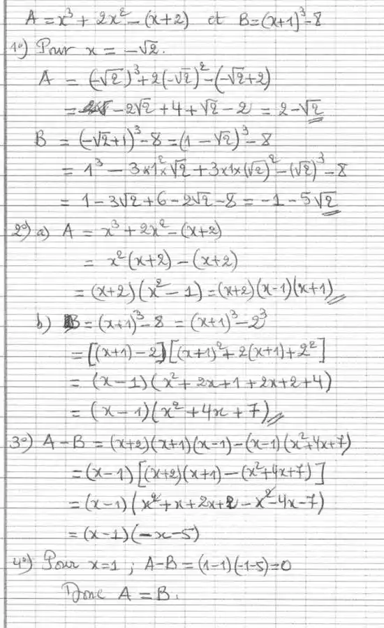 solution de l'exercice n°45