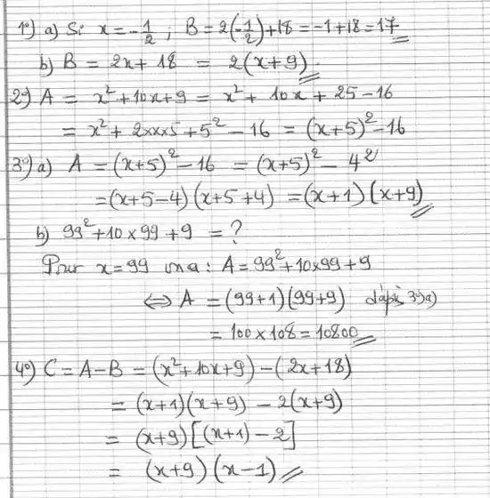 solution de l'exercice n°30