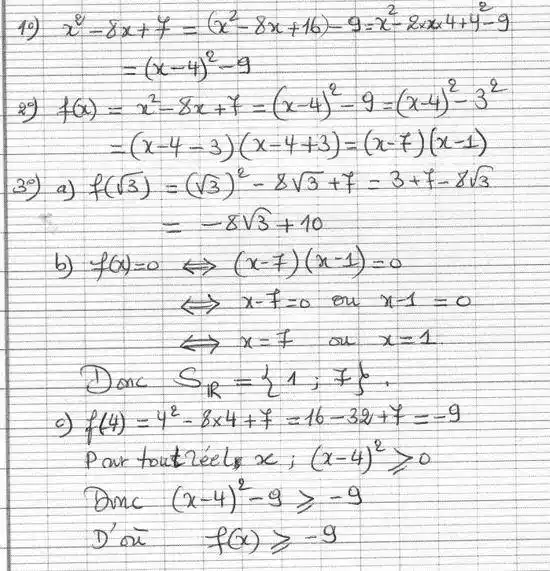 solution de l'exercice n°26