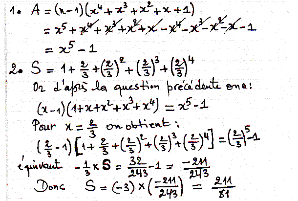 solution de l'exercice n°15