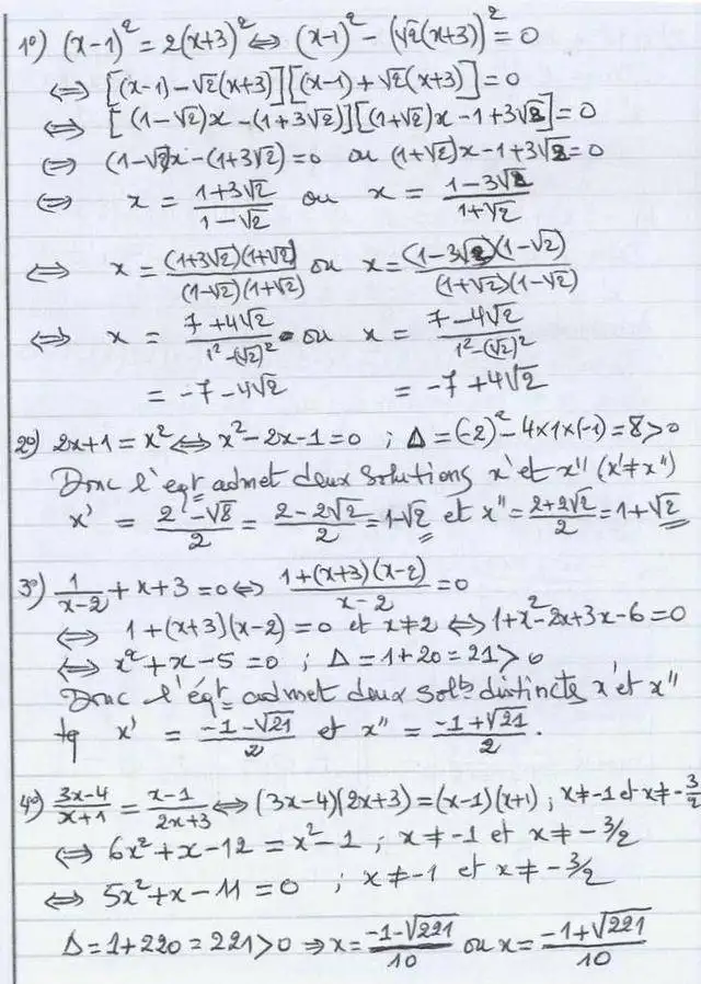 solution de l'exercice n°21