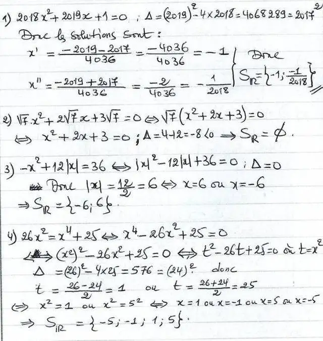 solution de l'exercice n°29