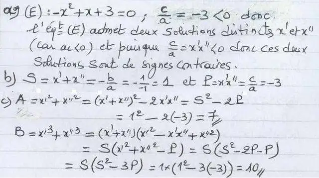 solution de l'exercice n°30