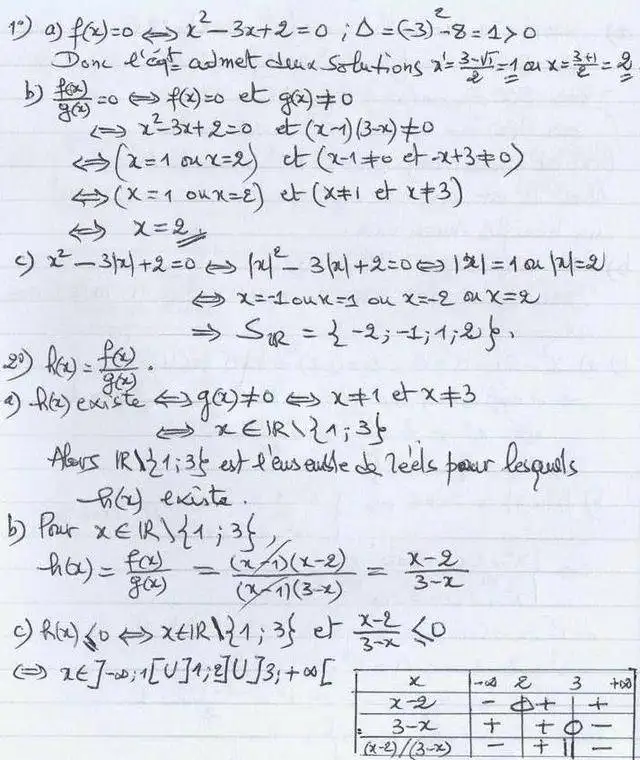 solution de l'exercice n°91