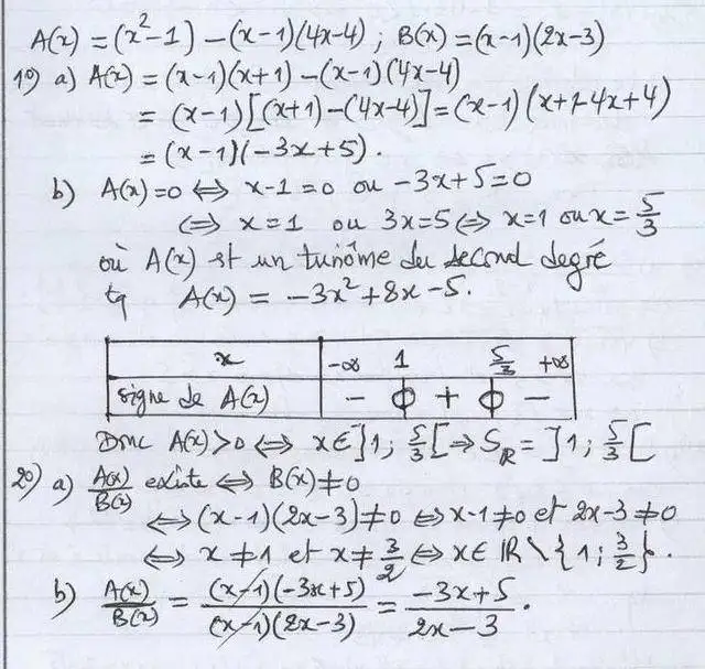 solution de l'exercice n°44