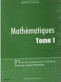 manuel de mathématiques 3ème sciences Tome Tunisie