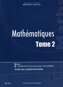 manuel de mathématiques 3ème sciences Tome2 Tunisie