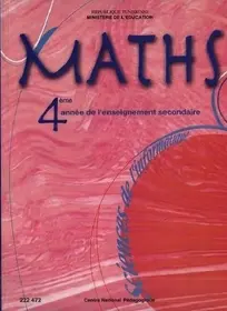 manuel de mathématiques 4ème informatiques Tunisie