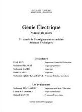 manuel scolaire de Génie électrique (cours) 3ème sc technique