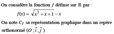 exercice Limites et asymptotes (image1)