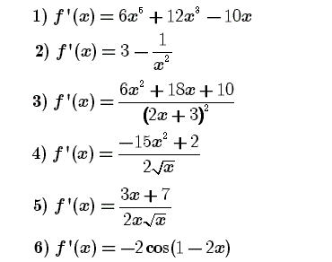 solution Calculs de Dérivées (image1)