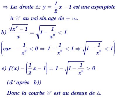 solution Asymptotes à une courbe (image2)