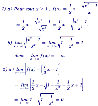 solution Asymptotes à une courbe (image1)