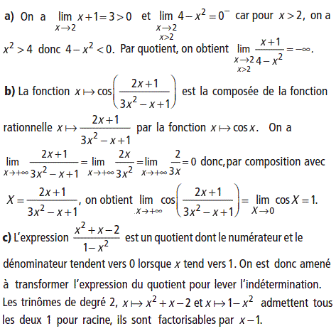 solution Calculs de limites (image1)