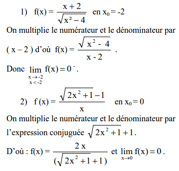 solution Calculs de limites (image1)