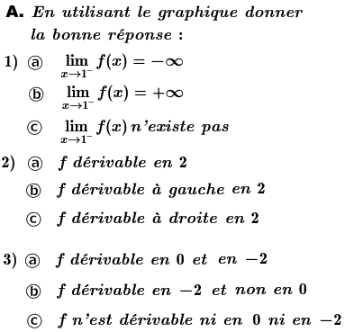 exercice QCM et Etude graphique (image2)