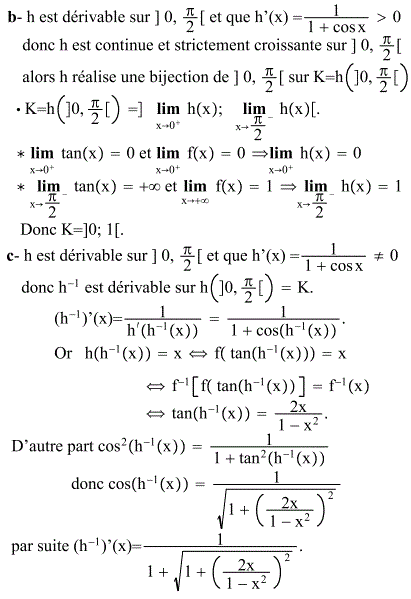 solution Fonction continue et strictement monotone (image4)