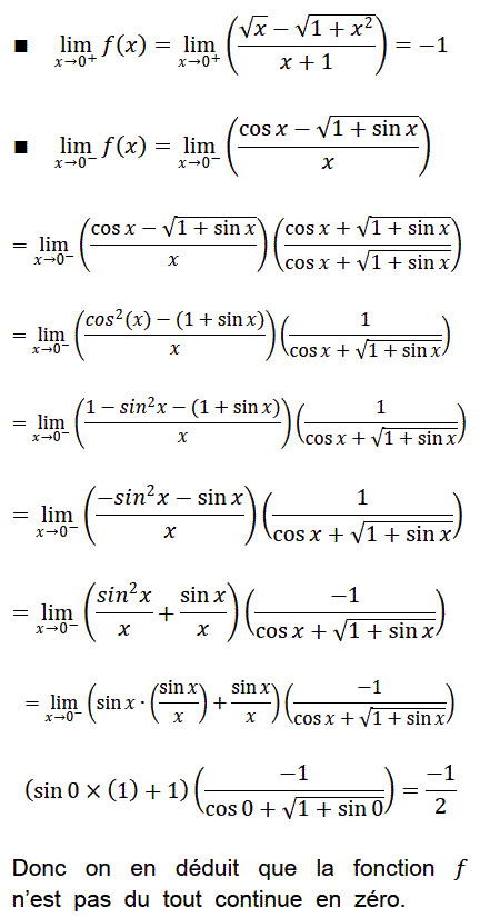 solution Calculs de limites (image1)
