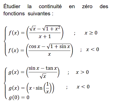 exercice Calculs de limites (image1)