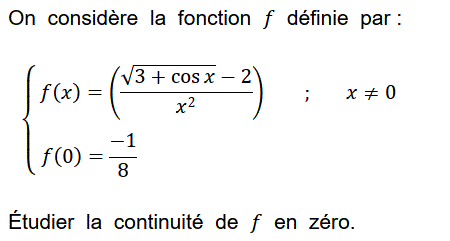 exercice Continuité en un point (image1)